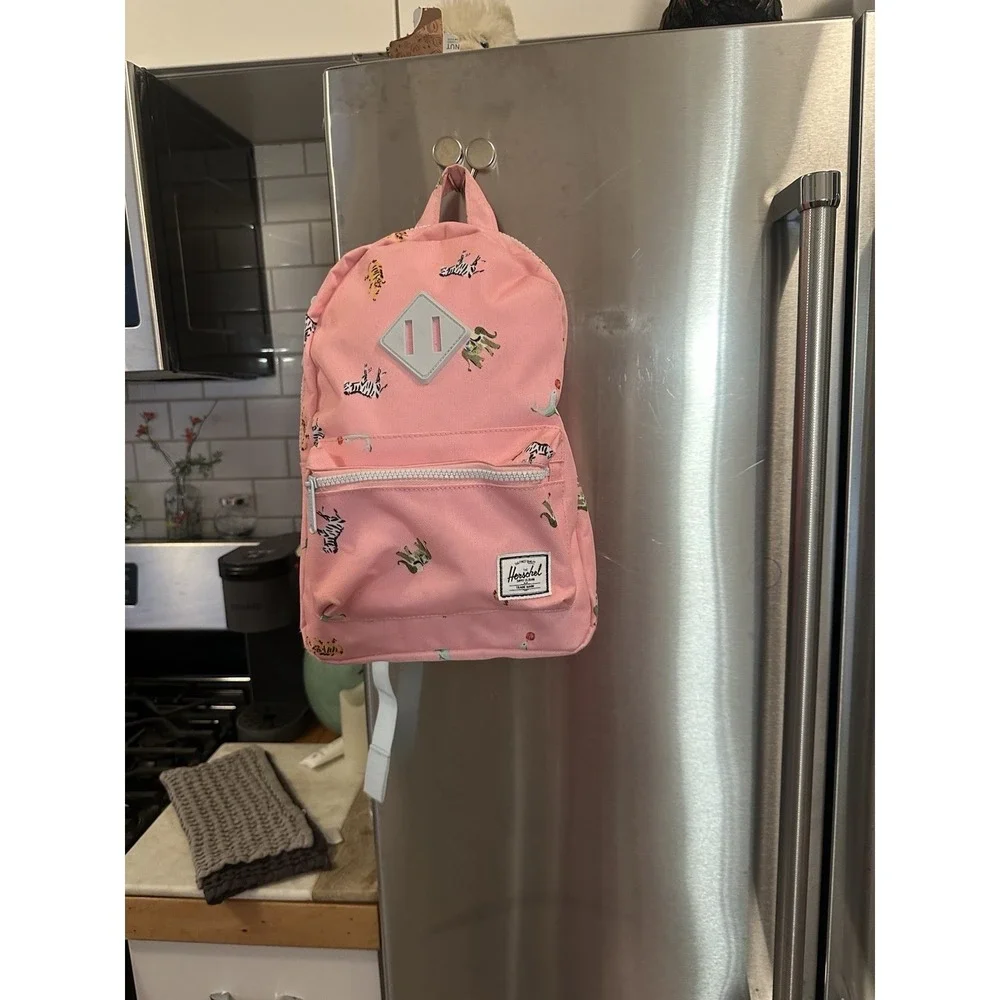 Herschel Supply Co Kids Mini Pastel Pink Backpack-Zoo Animal Print-Rare